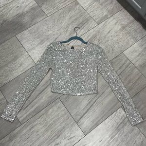 Sequin Crop Top
